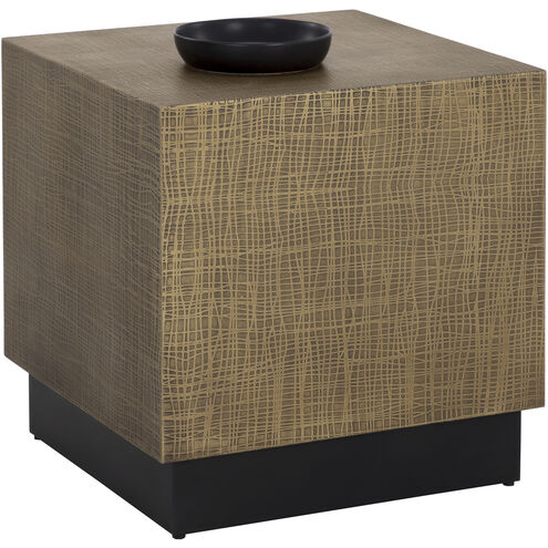 Albans 22 X 22 inch Brass / Black Side Table